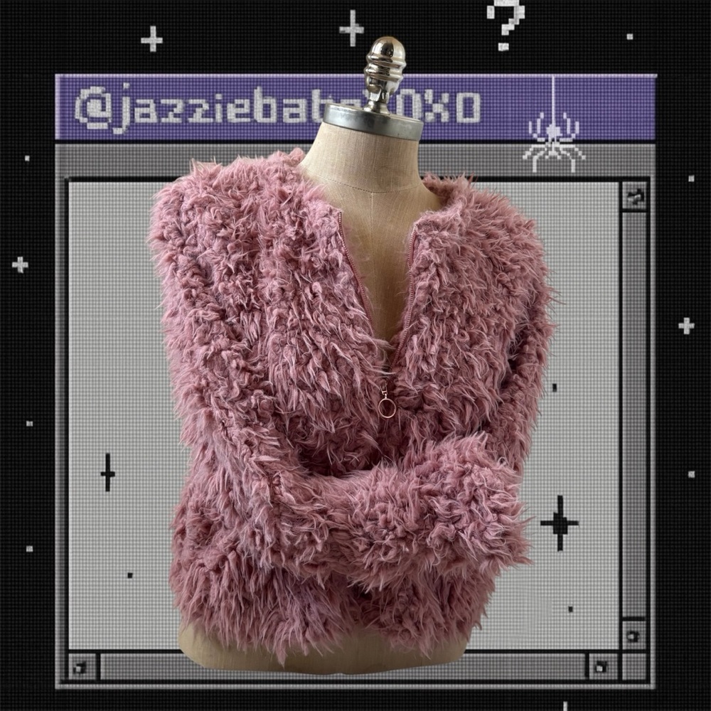 Candie's Blush Pink Fuzzy Jacket